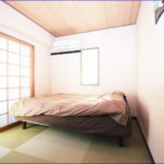 ホステル（ゲストハウス[日本]/ドミトリー）の個室 ゲスト3人 ワンルーム ベッド2台 2共用バスルーム